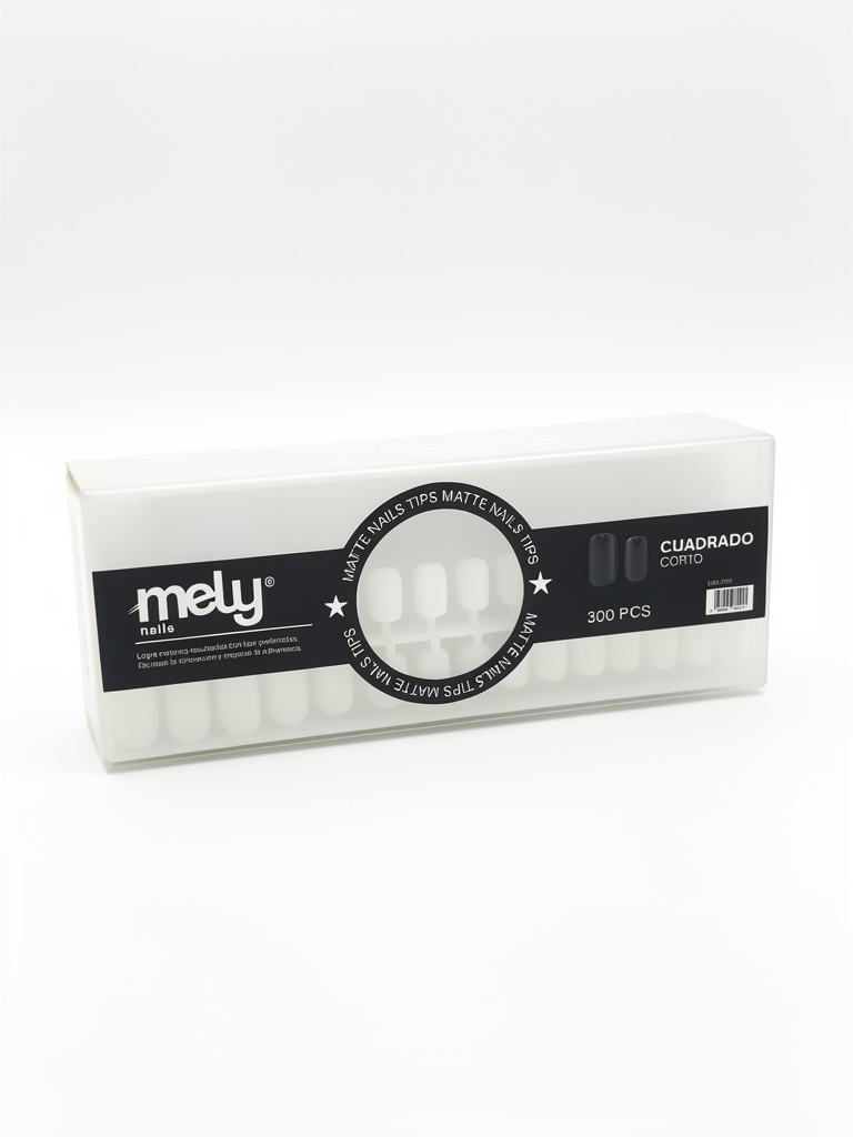 Tips Mely cuadrado corto caja x300 matte