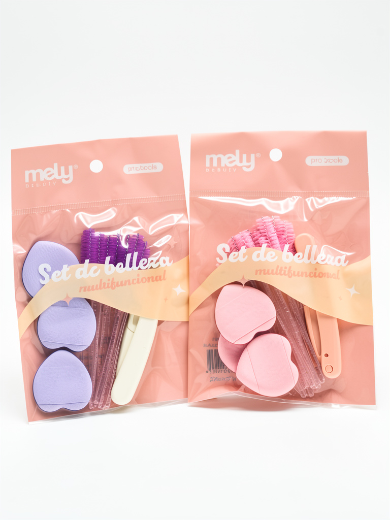 Set de belleza Mely (perfilador + esponjas + Cepillitos)