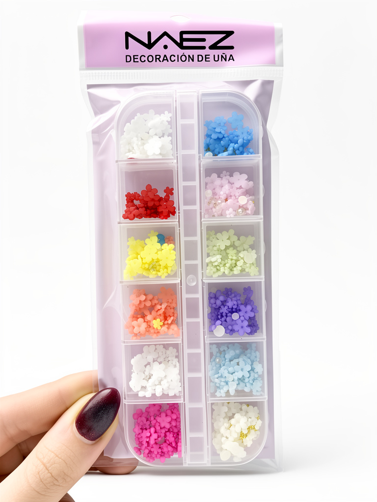 Deco flores de colores Naez x12 divisiones
