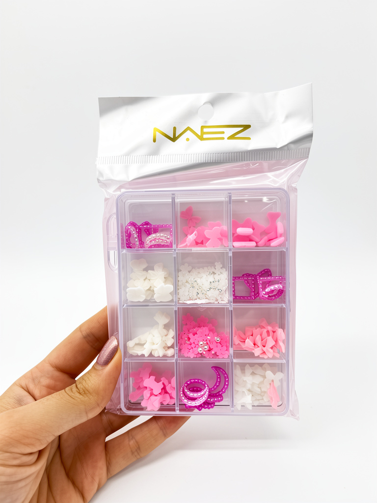 Decoración surtida rosa Naez x12 divisiones