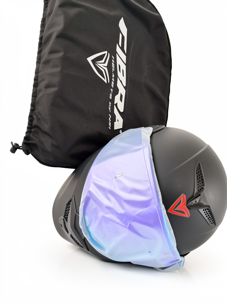 CASCO MORADO FIBRA TALLA L