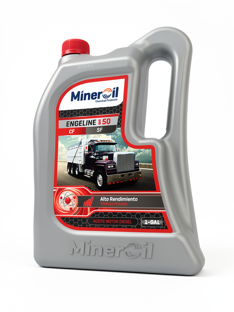 Aceite de motor diesel engeline SAE 50 MINEROIL 1 galón