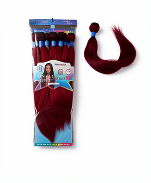 extenciones organicas x6 largo 22" 24" 26"color 99 vino tinto