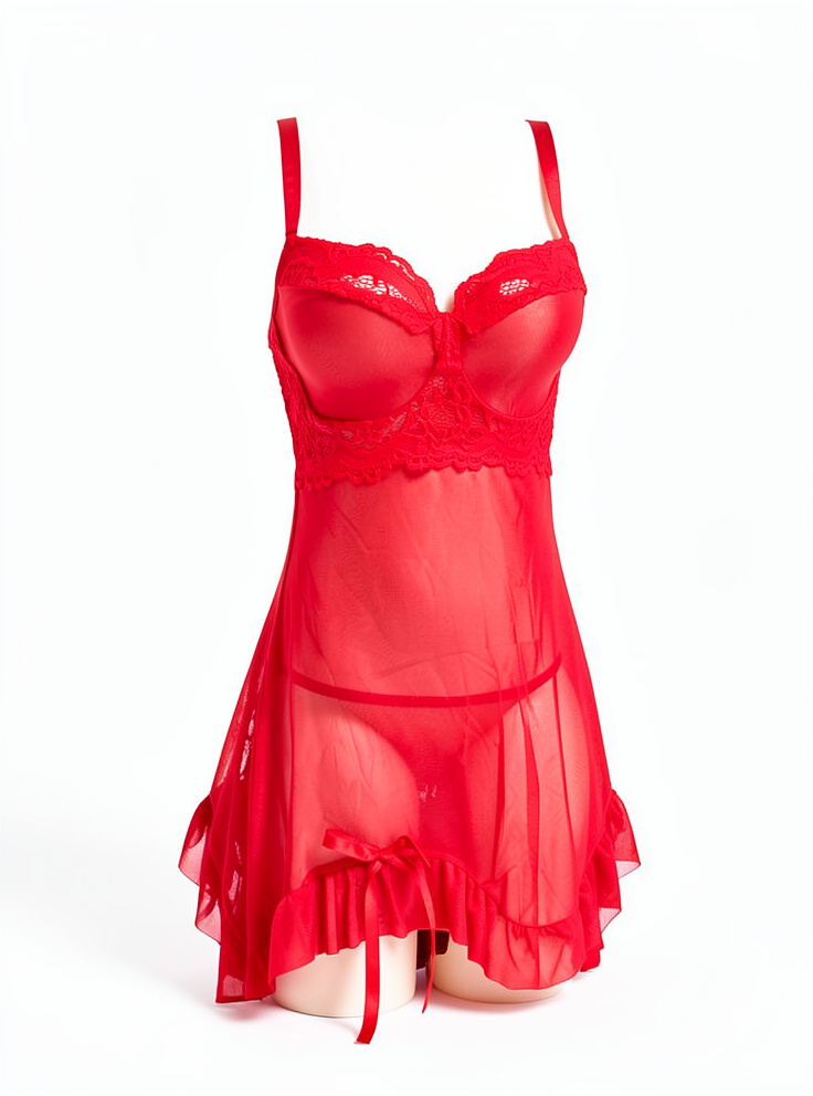 BABY DOLL ROJO TALLA M