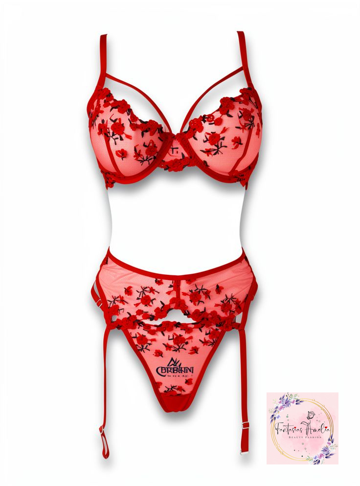 LIGERO ROSAS ROJA TALLA S