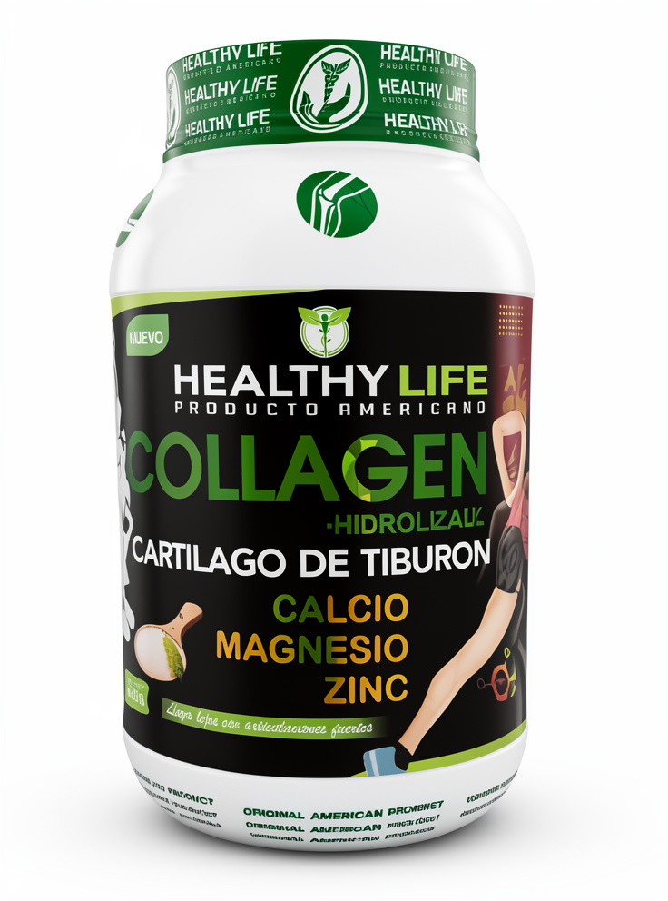 Colágeno hidrolizado + Cartílago de tiburón + Calcio + Magnesio + Zinc - 2 kilos