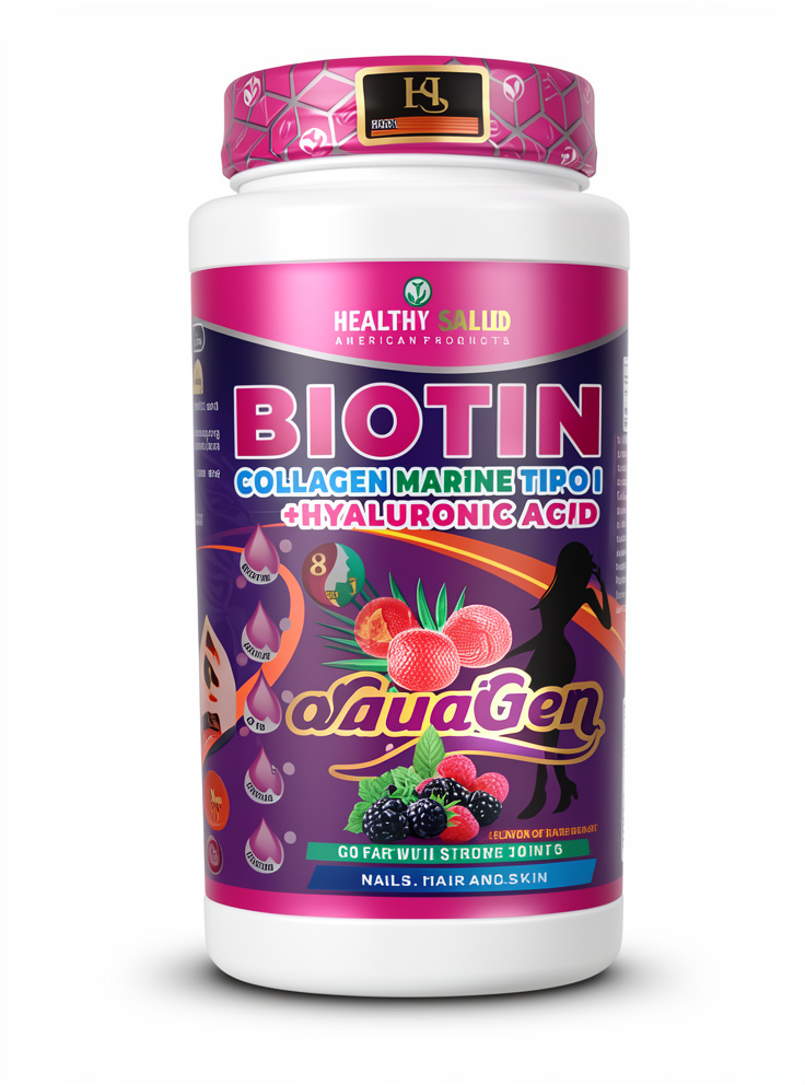 Colágeno Marino + Biotina + Acido Hialurónico + Aguaje tipo1 - 2100gr.