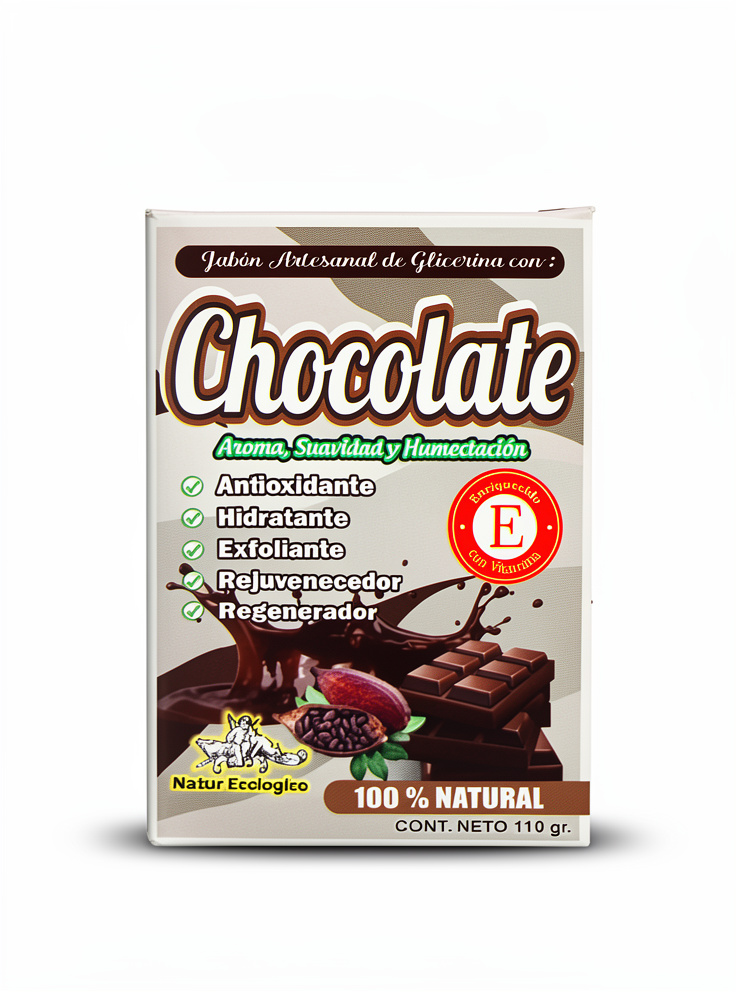 Jabón de CHOCOLATE + Vitamina E - 110 gr.