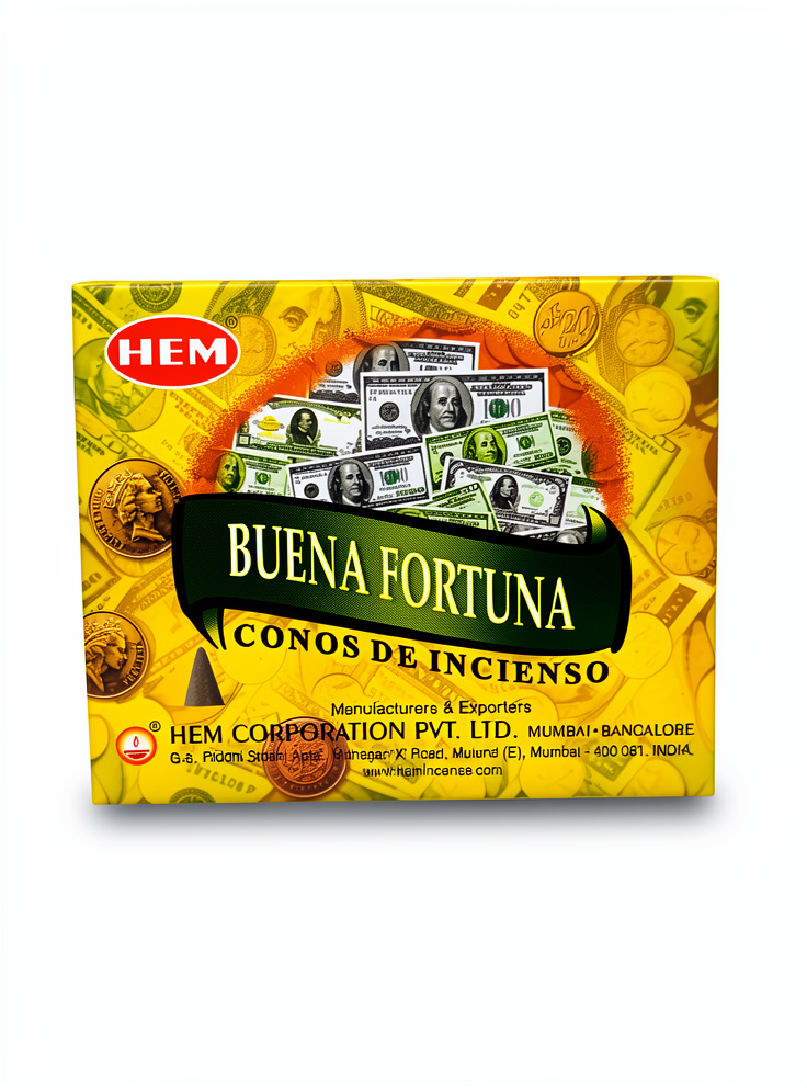 Incienso en cono (Hem) - Buena Suerte