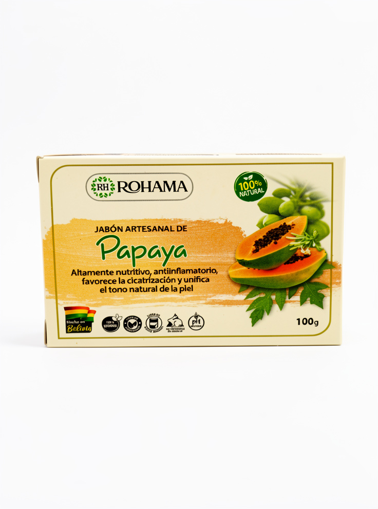 Jabón Artesanal de Papaya Rohama