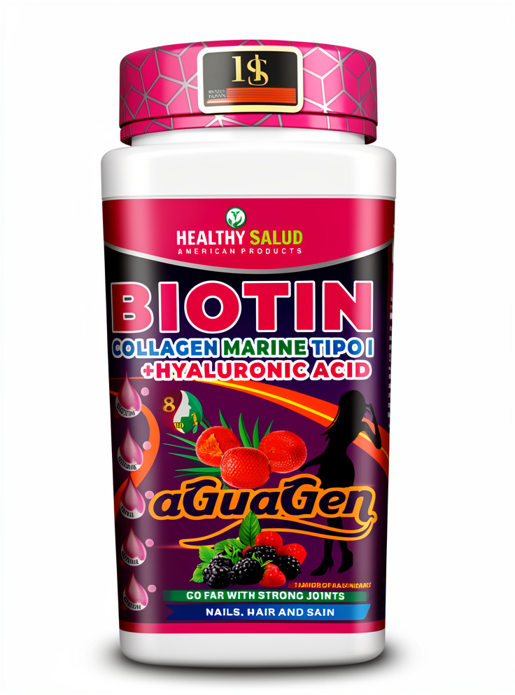 Colágeno Marino tipo 1 + Biotina + Acido Hialurónico - 1100 gr.