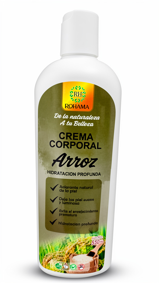 Crema Corporal - Arroz 550 ml.