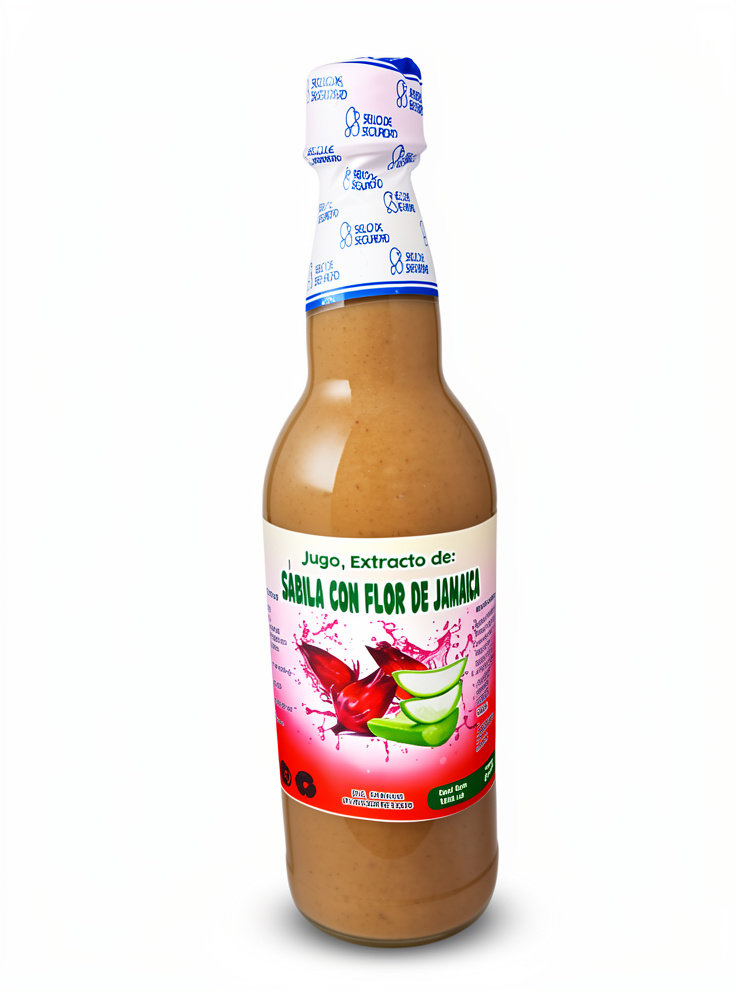 Jugo, Extracto de: SABILA CON FLOR DE JAMAICA