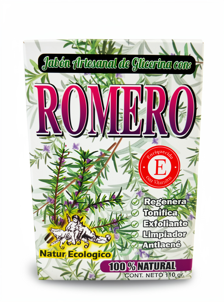 Jabón de  ROMERO + Vitamina E - 110 gr.
