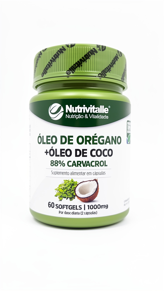 Capsulas de Aceite de Oregano + Aceite de coco - 60 cap - 88% Carvacrol