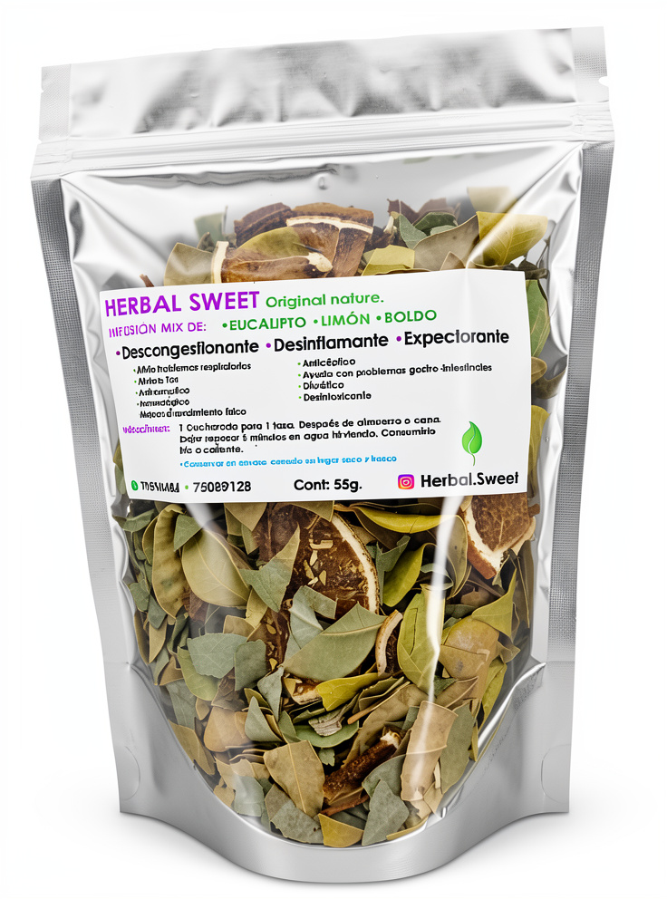 Mate Herbal Mix - Eucalipto, Limon y Boldo 55 gr. 2UNIDAD