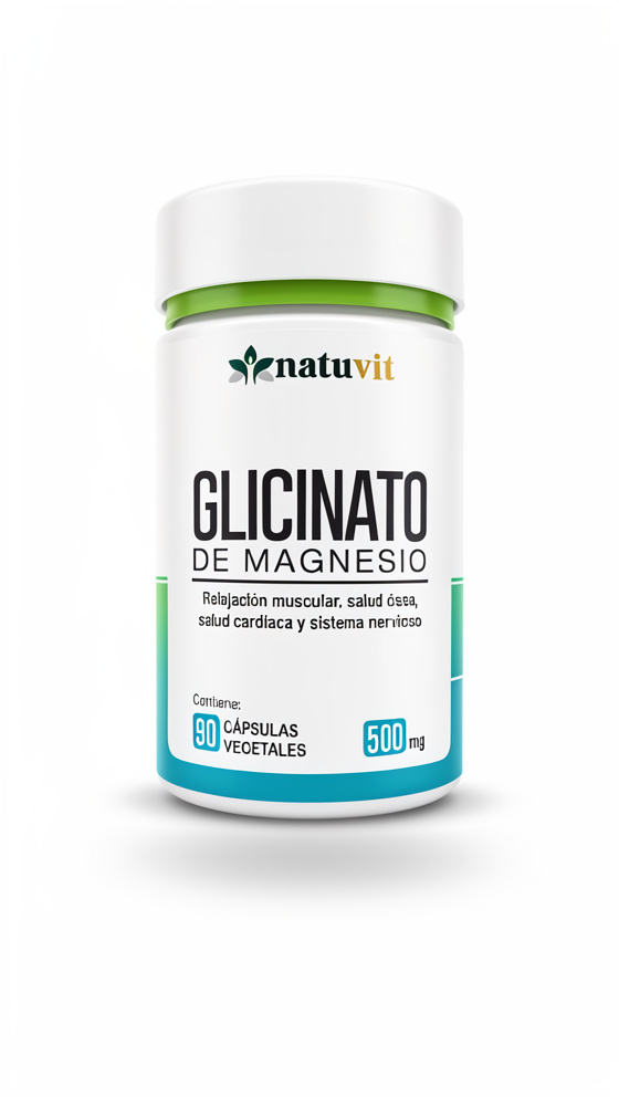 Glicinato de Magnesio - 90 cap. de 500 mg.