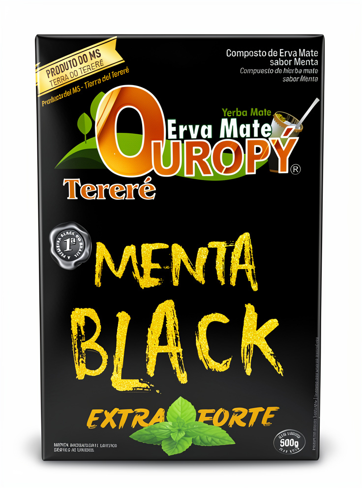 Erva Mate Ouropy en caja - MENTA BLACK - 500 gr. 2UNIDADES