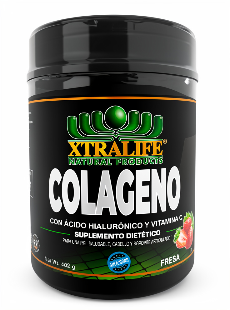 Colágeno + Acido Hialuronico y Vitamina C - Sabor Fresa - 402 gr.