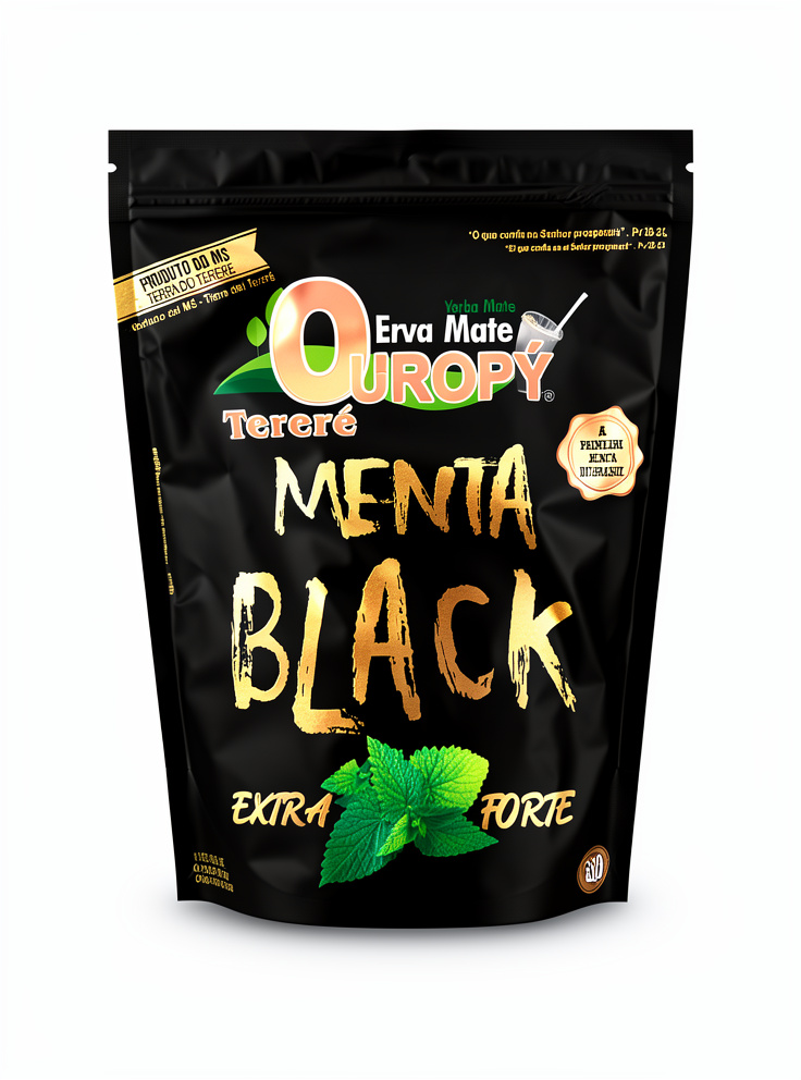 Erva Mate Ouropy - MENTA BLACK - 500 gr.