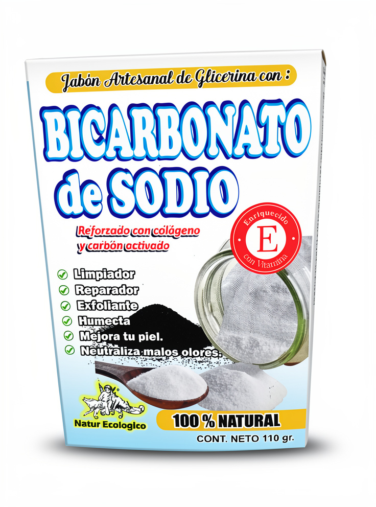 Jabón de BICARBONATO DE SODIO + Vitamina E - 110 gr.