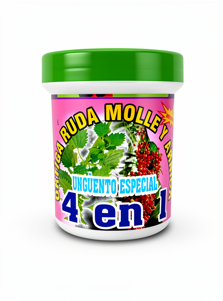 4 en 1 Ortiga, Ruda, Molle y Árnica - Ungüento