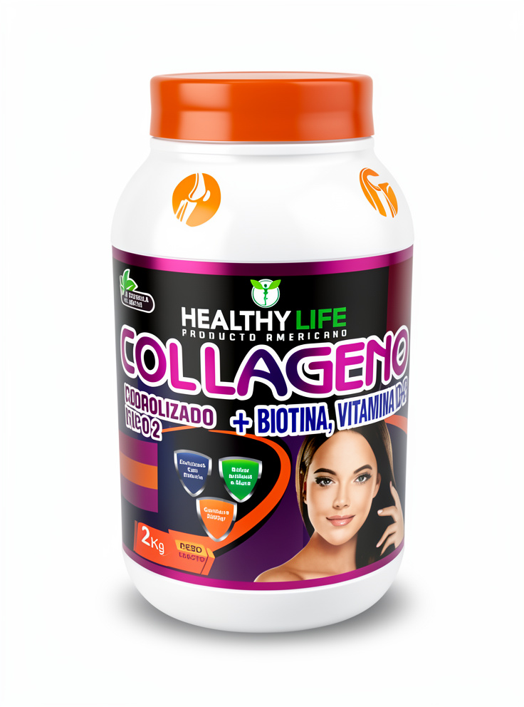 Colágeno hidrolizado tipo 2 + Biotina + Vitamina D Y E - 2 Kilos