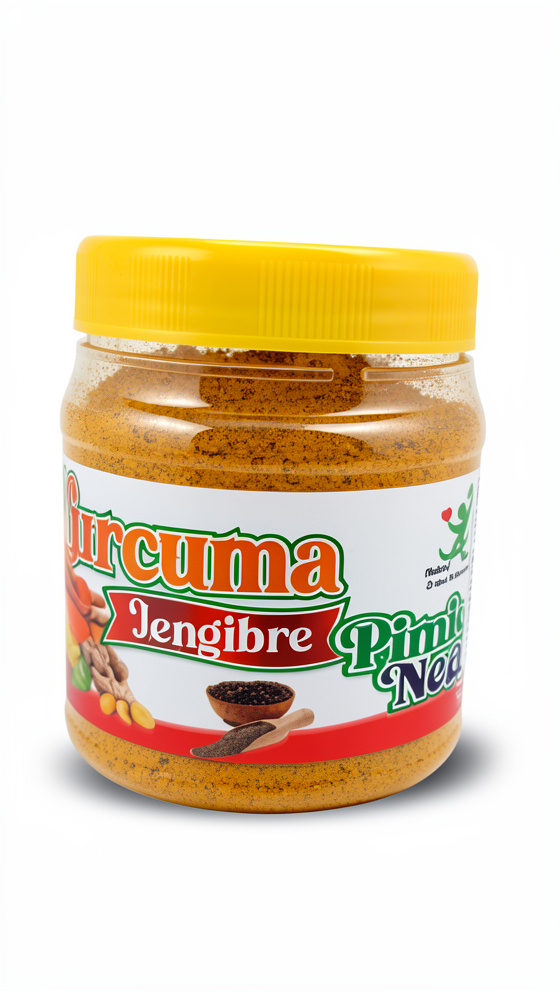Cúrcuma, Jengibre y Pimienta Negra en Polvo - Bote Grande
