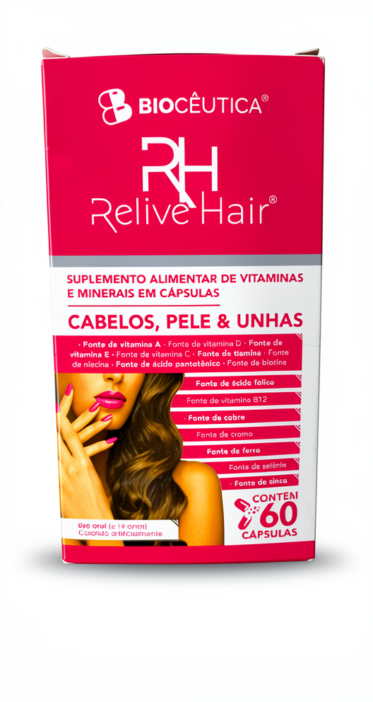 RH relive Hair ( CABELOS, PELE & UNHAS) - 60 cap.