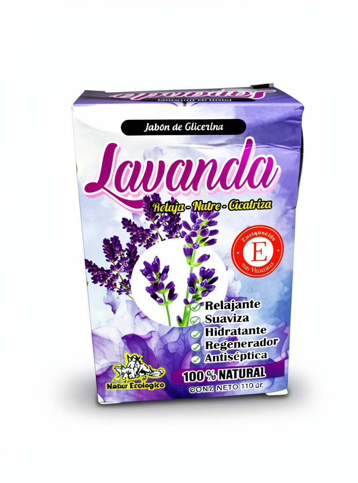 Jabón de LAVANDA + Vitamina E - 110 gr.