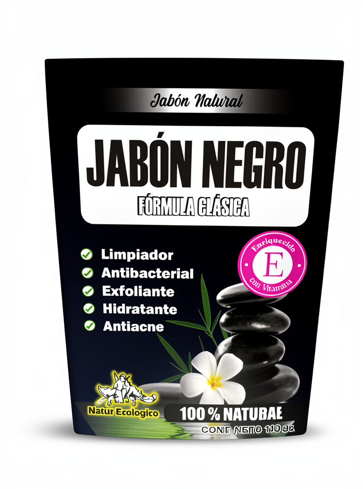 JABÓN NEGRO + Vitamina E - 110 gr.