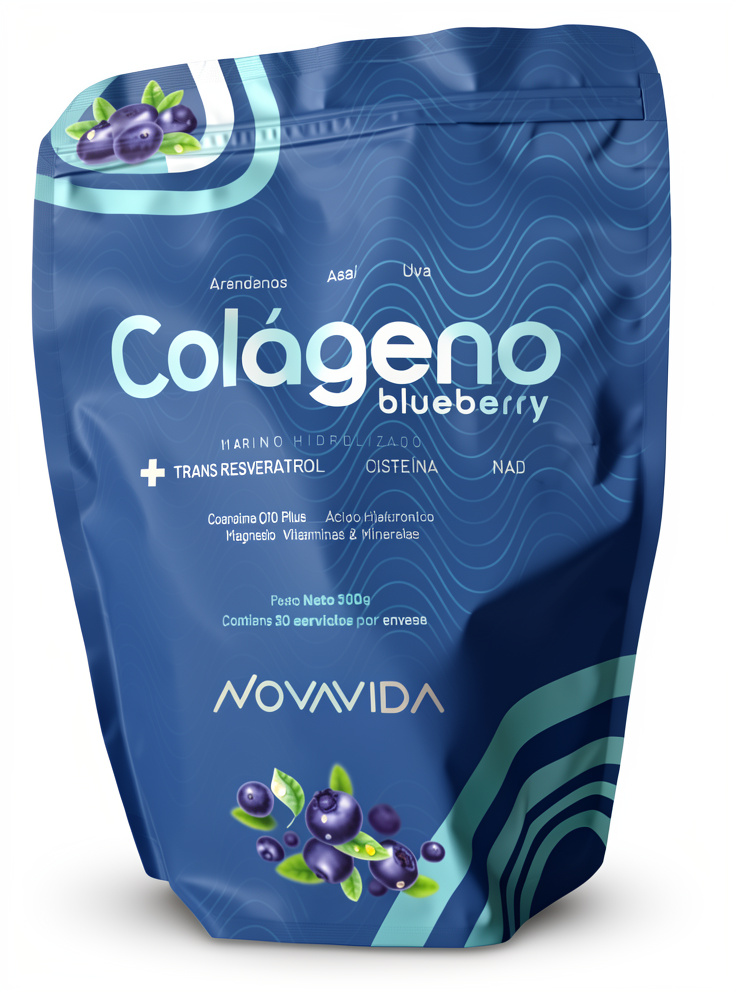 Colageno Blueberry + Trans Resveratrol - 30 sobres