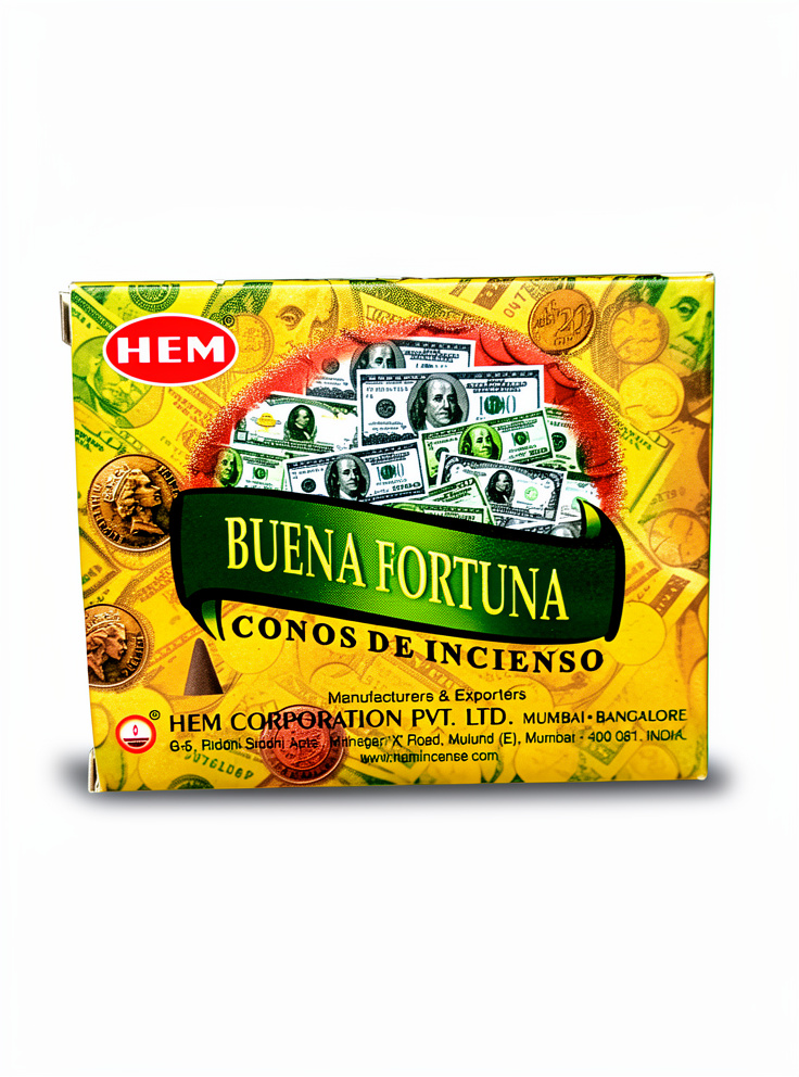 Incienso en cono Hem - Buena Suerte.