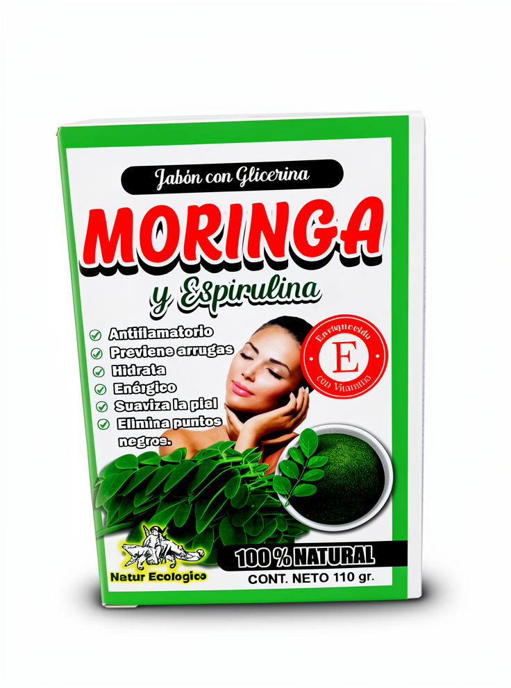 Jabón de MORINGA + Vitamina E - 110 gr.