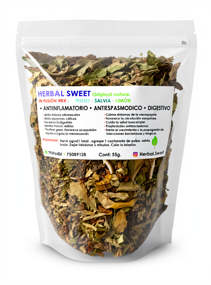 Mate Herbal  Mix - Poleo + Salvia + Limón - 55 gr. 2UNIDAD