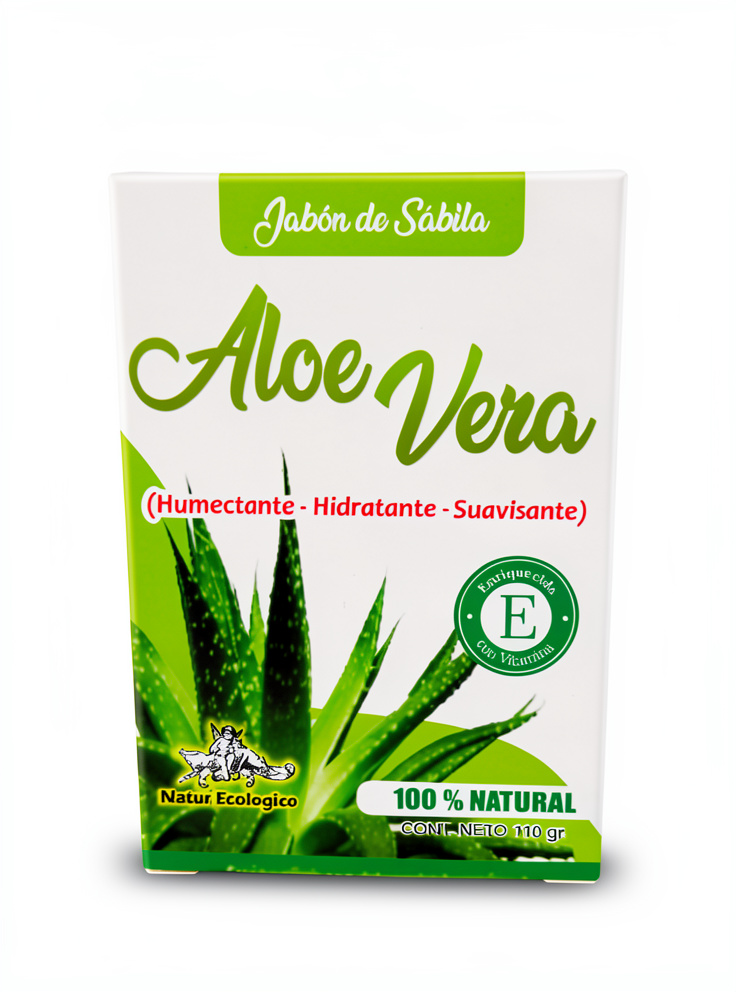 Jabón de ALOE VERA - Reforzado con Vitamina E - 110 gr.