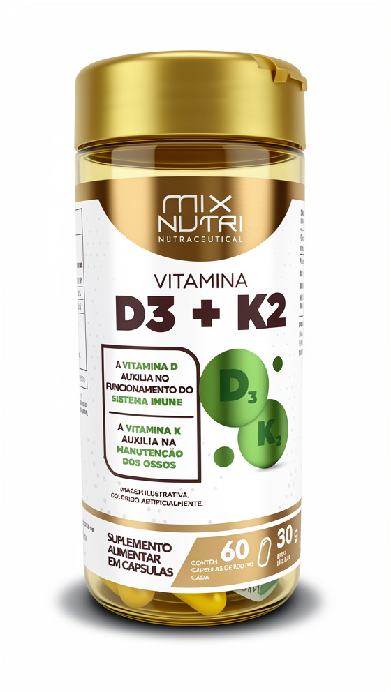 Vitamina D3 + K2 - 60 cap.