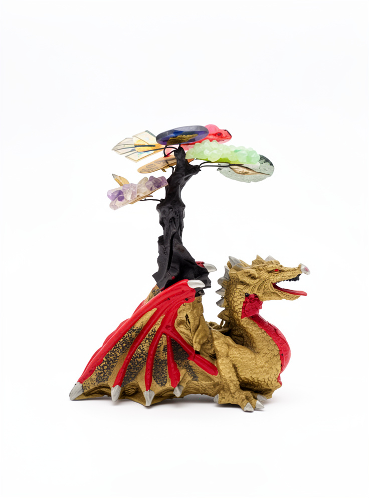 Dragón Guardián y Árbol de Cristales