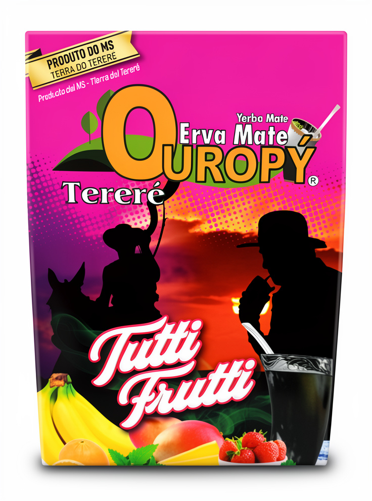 Erva Mate Ouropy en caja - TUTTI FRUTTI - 500 gr.