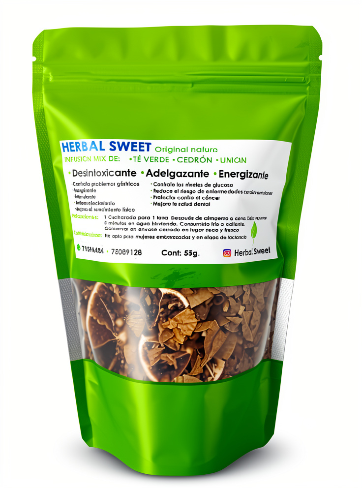 Mate Herbal Mix - Te Verde + Cedron + Limon  - 55 gr.