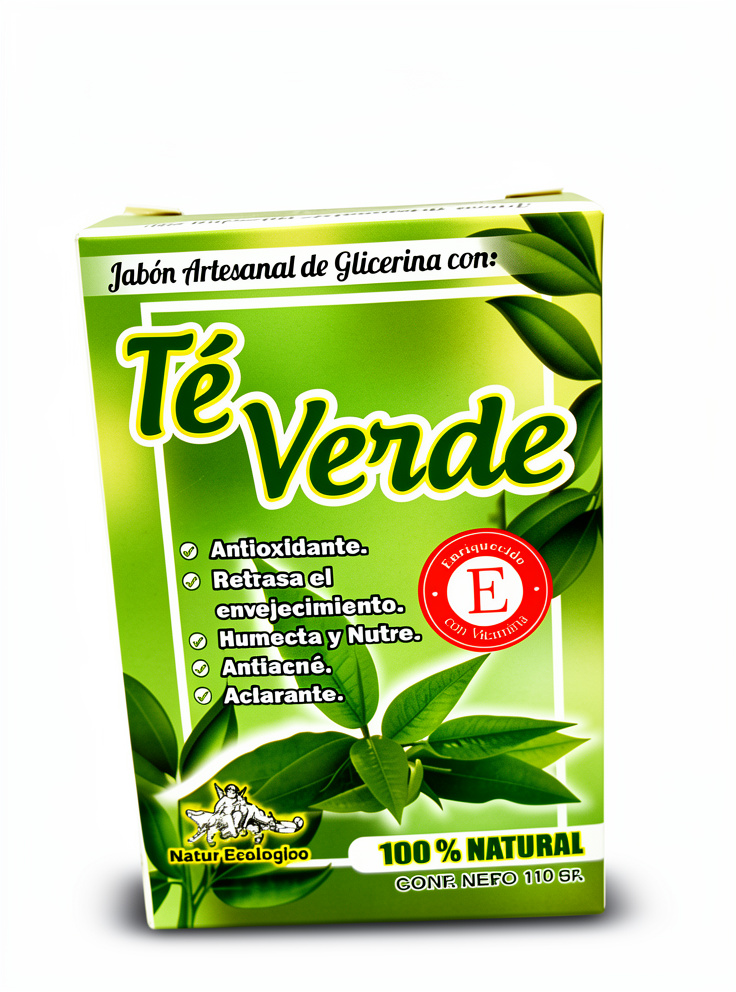 Jabón de TE VERDE + Vitamina E - 110 gr.