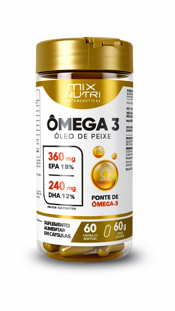 Omega 3 (Oleo de pescado) - 60 cap. EPA 360 mg. DHA 240 mg.