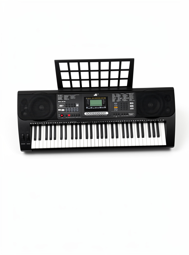 TECLADO ELECTRONICO MK -812 CON SENSIBILIDAD 61 TECLAS,200 TONOS Y PANTALLA LCD