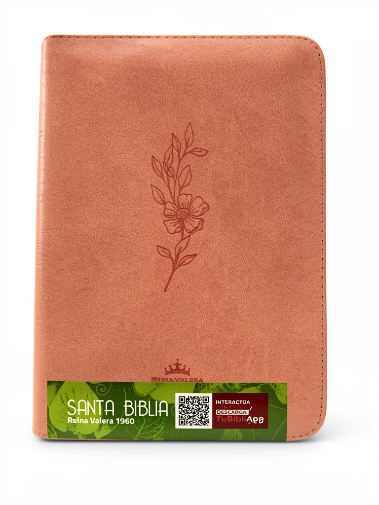 Biblia/índice rosado /canto plateado