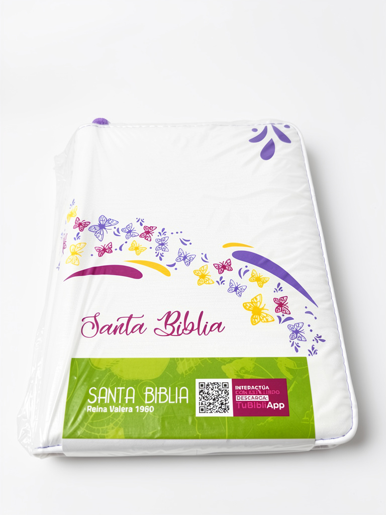 Biblia /blanco mariposas/canto lila