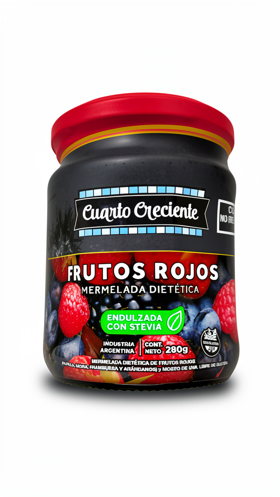 Mermelada Dietetica con Stevia de Frutos Rojos Cuarto Creciente 280g
