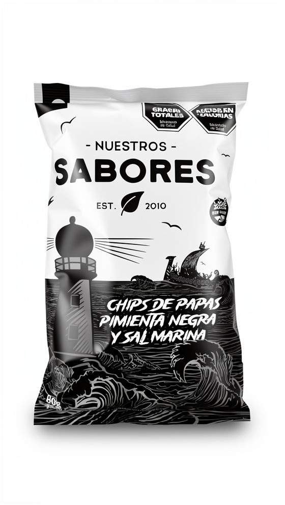 Chips Papa Pimienta Negra y Sal Marina