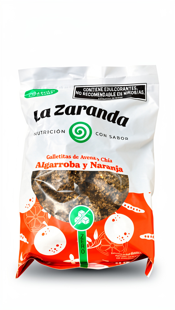 Galletitas de Avena Chia Algarroba y Naranja La Zaranda