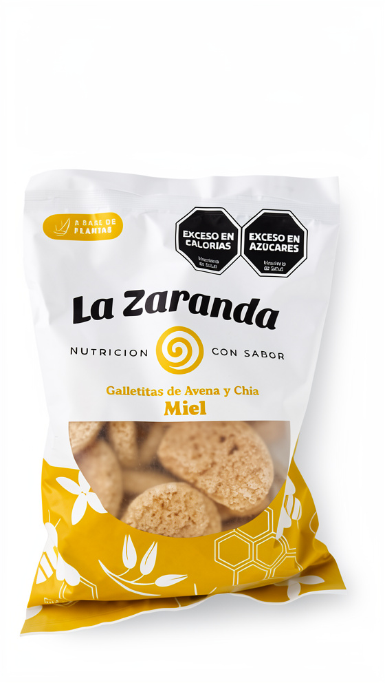 Galletitas de Avena Chia Y Miel La Zaranda
