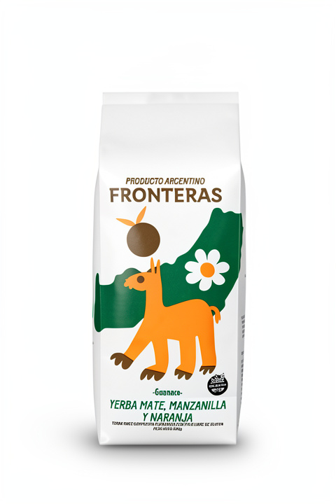 Yerba Mate Fronteras Manzanilla y Naranja